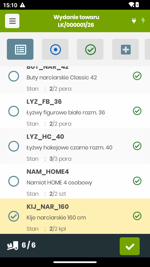 Lista skompletowana