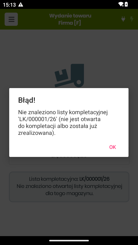 Lista niedostępna