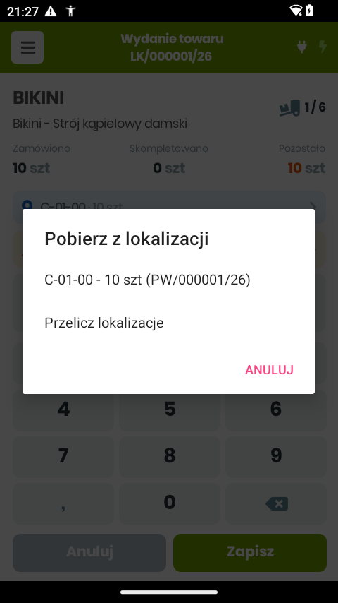Ręczny wybór lokalizacji