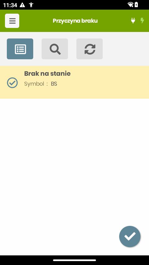 Słownik przyczyn braku